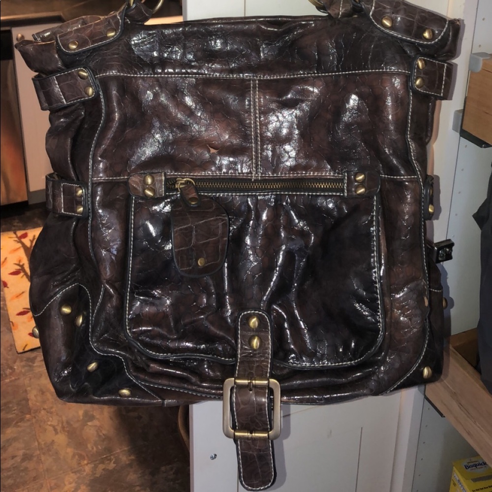 Large brown handbag